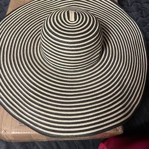 Large Floppy Brim Striped Lane Bryant Sun Hat